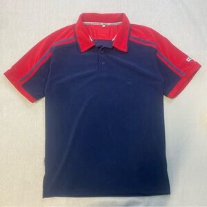 Armani Exchange Men’s Short Sleeve Polo - Navy/Red